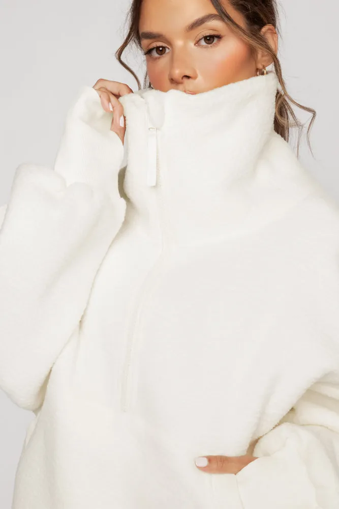 Big Hug Fleece Half Zip Sweater - Ice Cream sold by POPFLEX product image thumbnail 3
