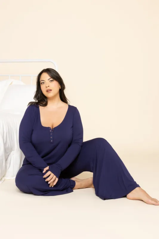 Deep Sleep Bell Bottoms - Night Navy sold by POPFLEX