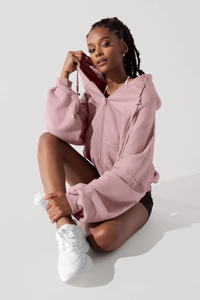 Zip Cloud Hoodie - Blush sold by POPFLEX product image thumbnail 2
