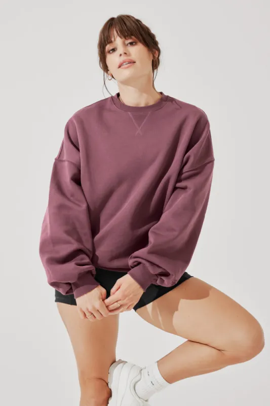 Cloud Crewneck Sweater - Merlot sold by POPFLEX