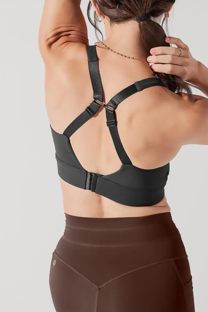 Adventure Scoop Bra (Ribbed) - Charcoal sold by POPFLEX product image thumbnail 5