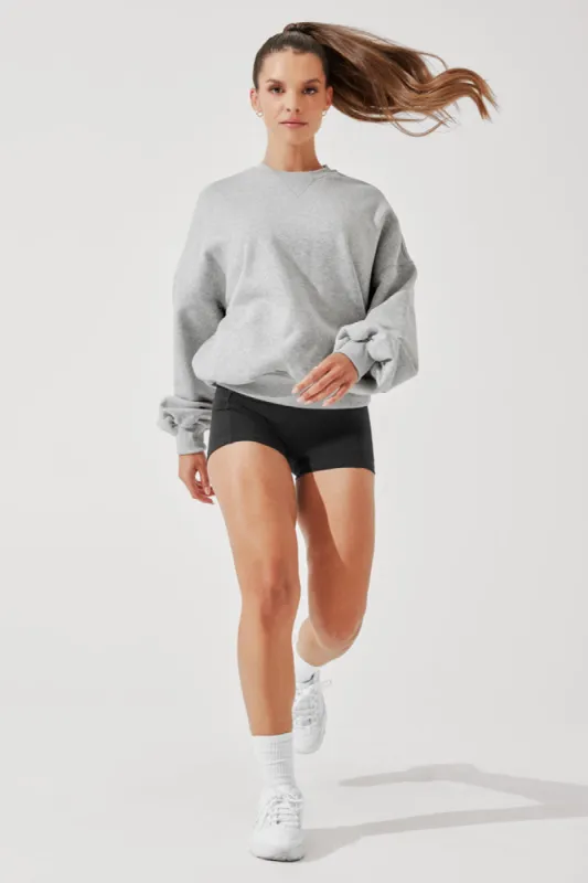 Cloud Crewneck Sweater - Heather Grey sold by POPFLEX