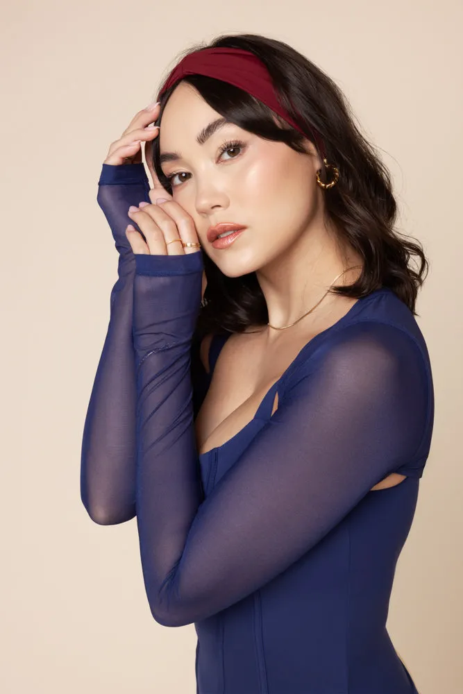 Mesh Corset Shrug - Sapphire sold by POPFLEX product image thumbnail 3