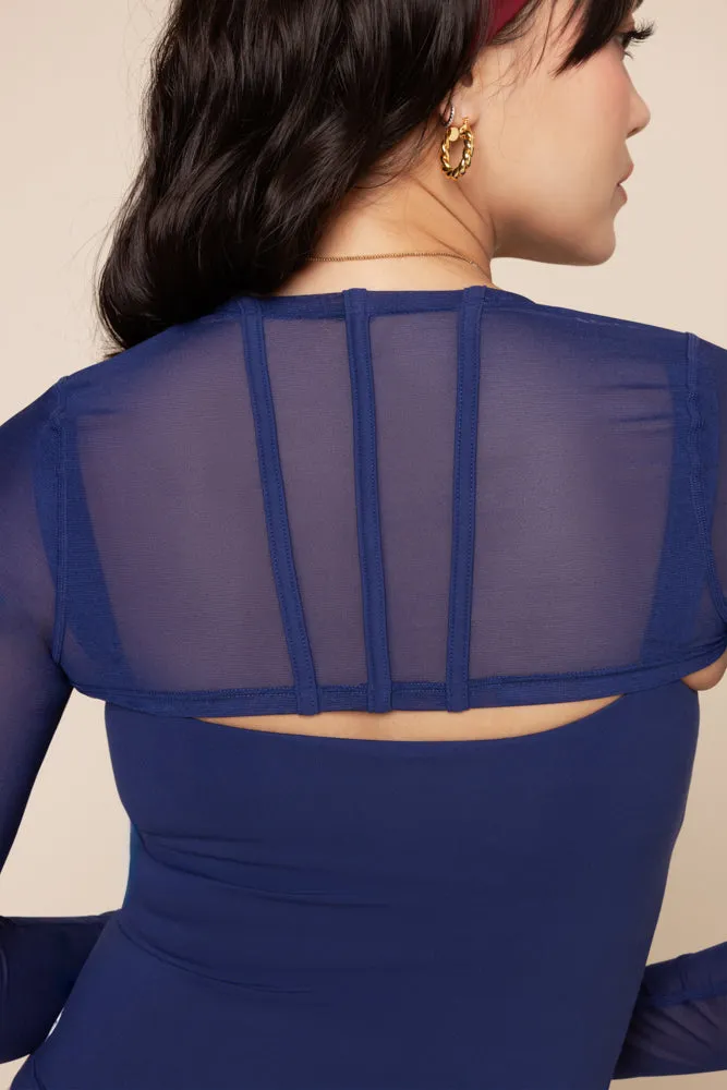 Mesh Corset Shrug - Sapphire sold by POPFLEX product image thumbnail 2