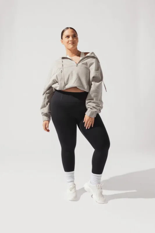 Half Zip Warm Up Hoodie - Grey Heather sold by POPFLEX
