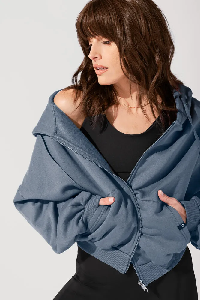 Zip Cloud Hoodie - Denim Blue sold by POPFLEX
