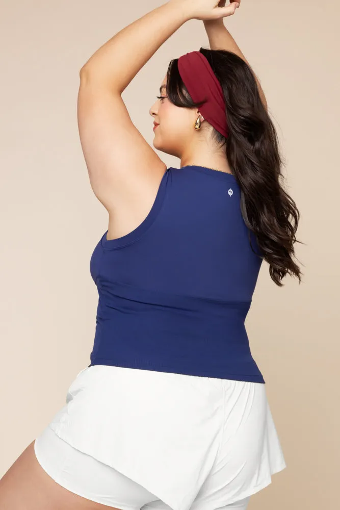 Peekaboo Crew Tank - Sapphire sold by POPFLEX product image thumbnail 4