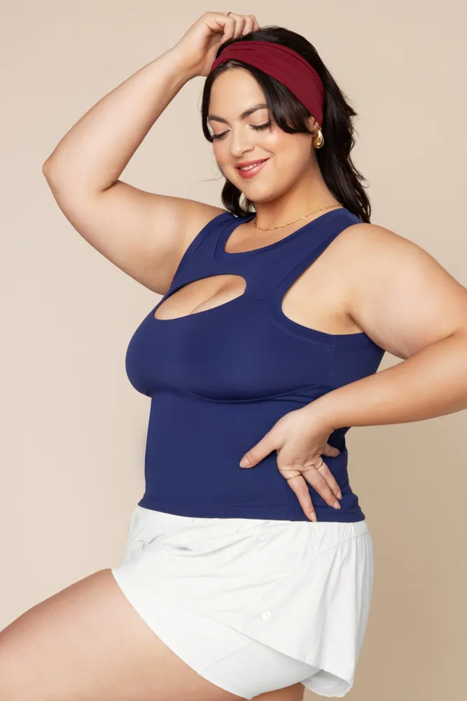 Peekaboo Crew Tank - Sapphire sold by POPFLEX product image thumbnail 3