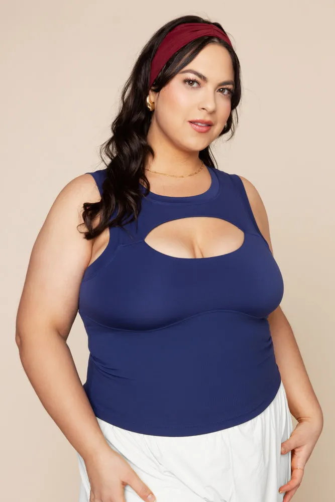 Peekaboo Crew Tank - Sapphire sold by POPFLEX product image thumbnail 5