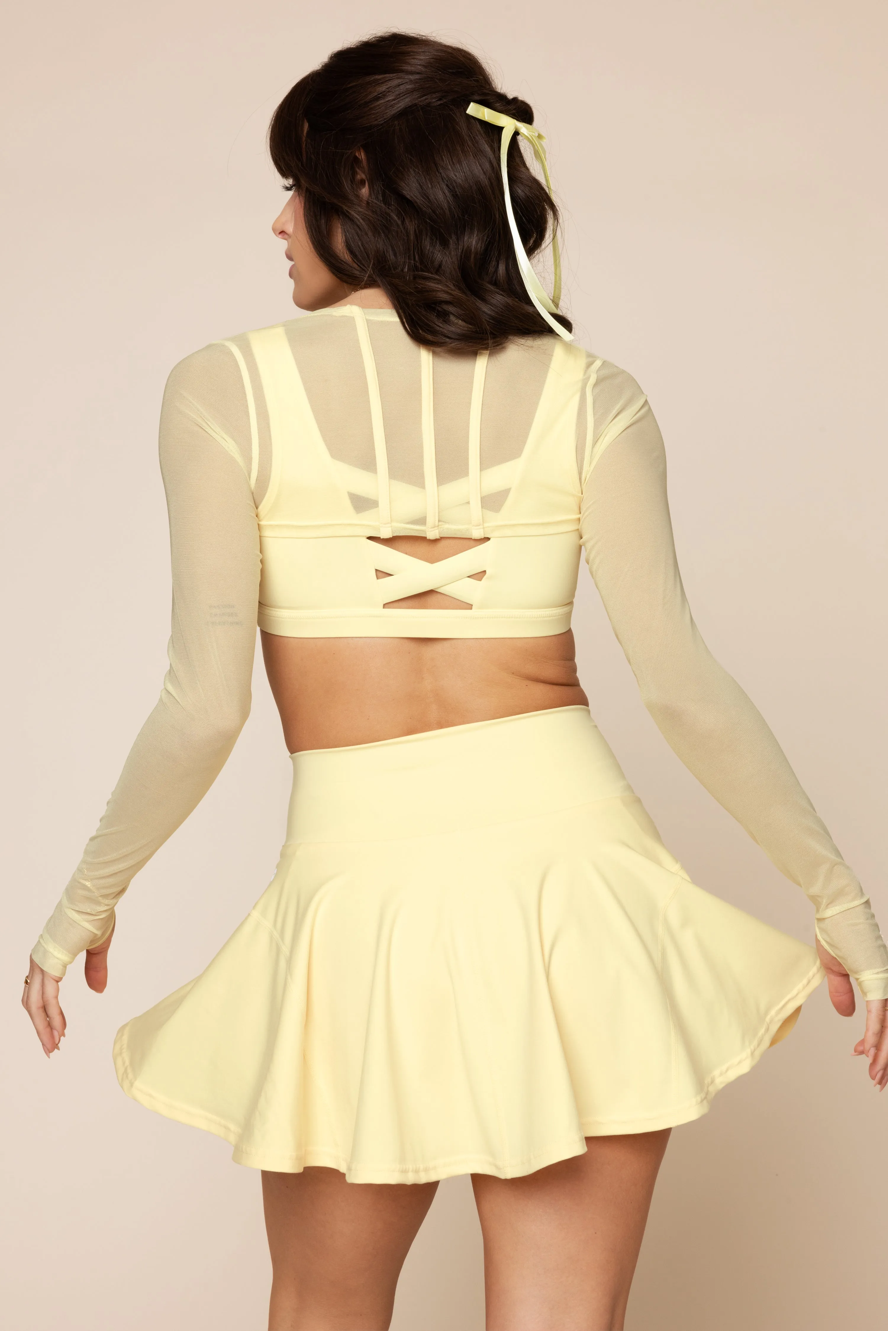 Mesh Corset Shrug - Buttercream sold by POPFLEX product image thumbnail 2