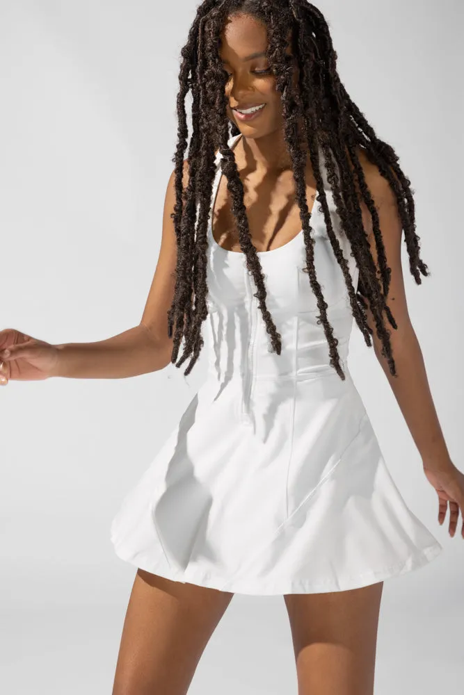 Matchpoint Workout Dress with Zipper - White sold by POPFLEX product image thumbnail 5
