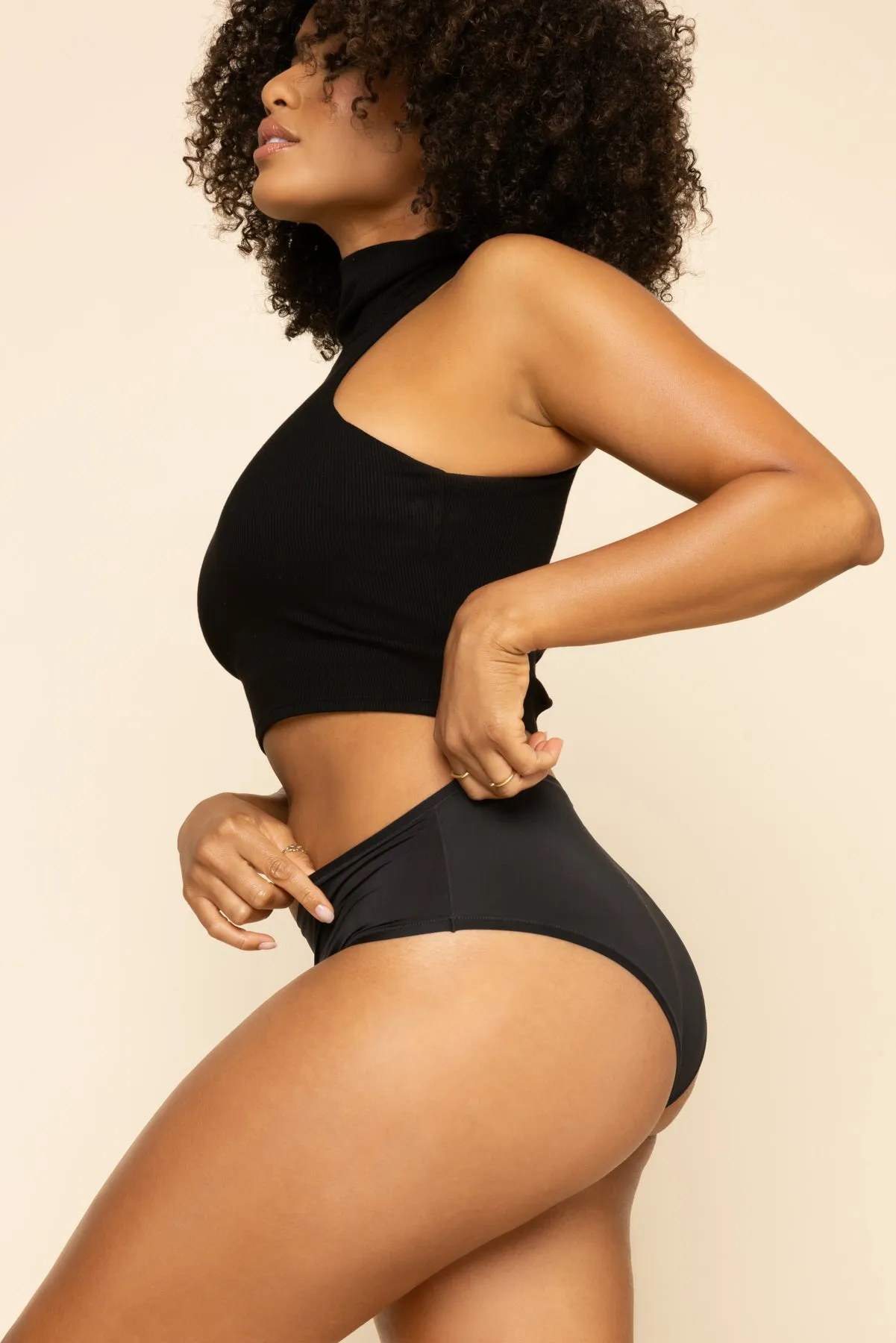 Next to Nothing Higher Rise Cheeky Panty - Black sold by POPFLEX product image thumbnail 3