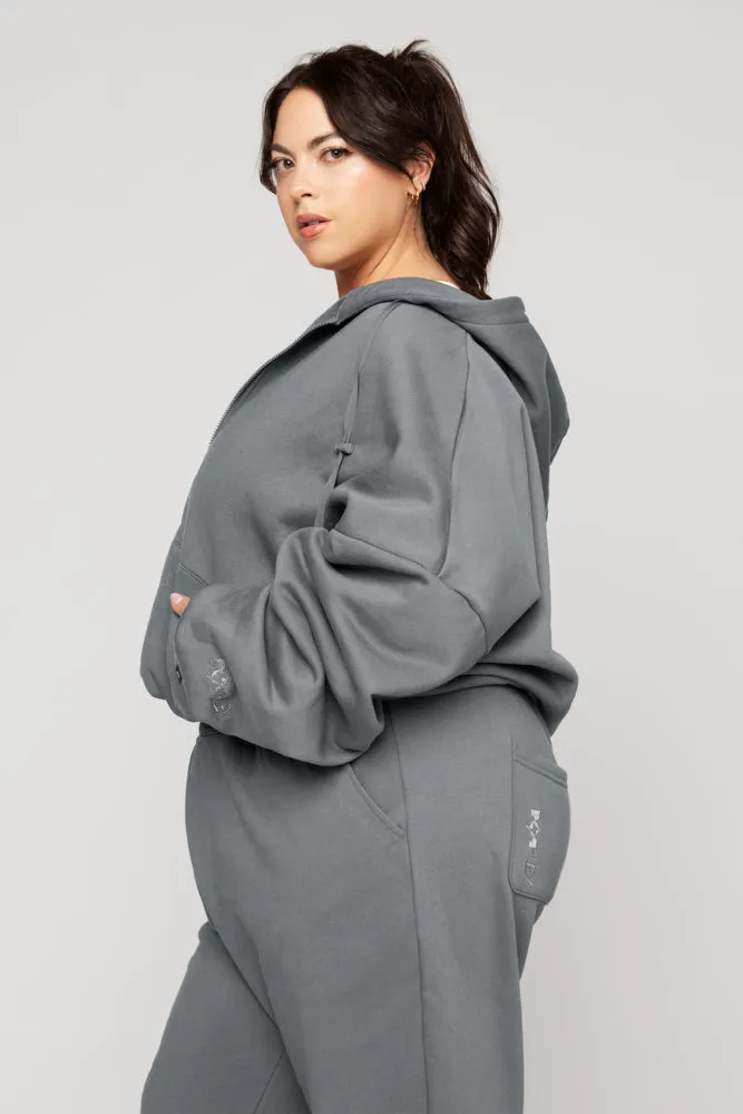 Zip Cloud Hoodie - Smoke sold by POPFLEX product image thumbnail 5
