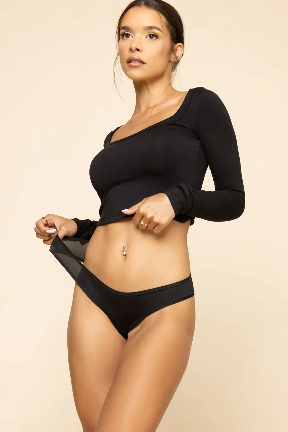 Next to Nothing Cheeky Panty - Black sold by POPFLEX product image thumbnail 4