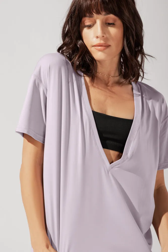 Daring Deep V Tee - Lilac Haze sold by POPFLEX product image thumbnail 3