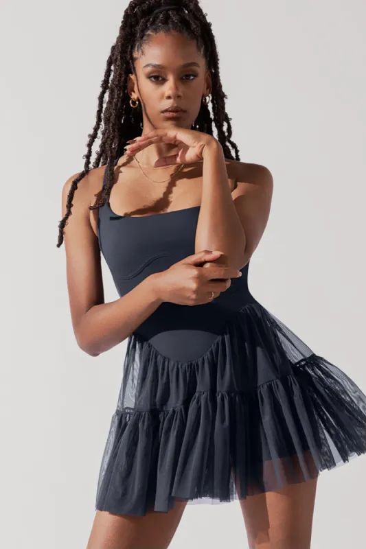 Corset Pirouette Dress - Smoky Navy sold by POPFLEX