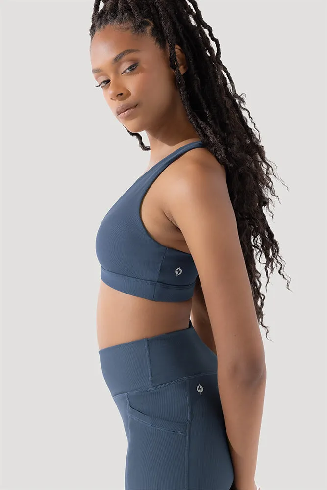 Deep Darling Bra (Ribbed) - Deep Navy sold by POPFLEX product image thumbnail 4