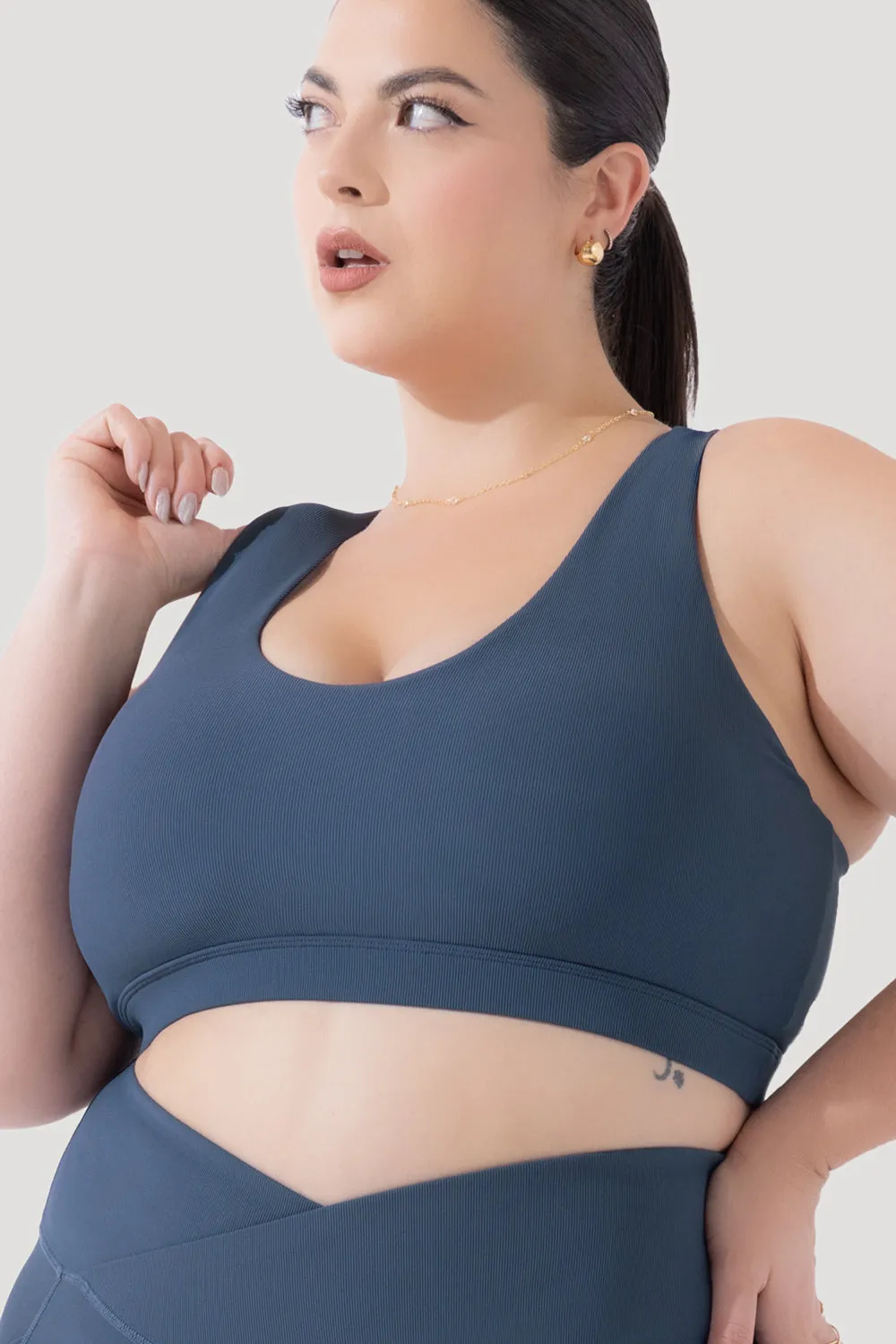Deep Darling Bra (Ribbed) - Deep Navy sold by POPFLEX product image thumbnail 3