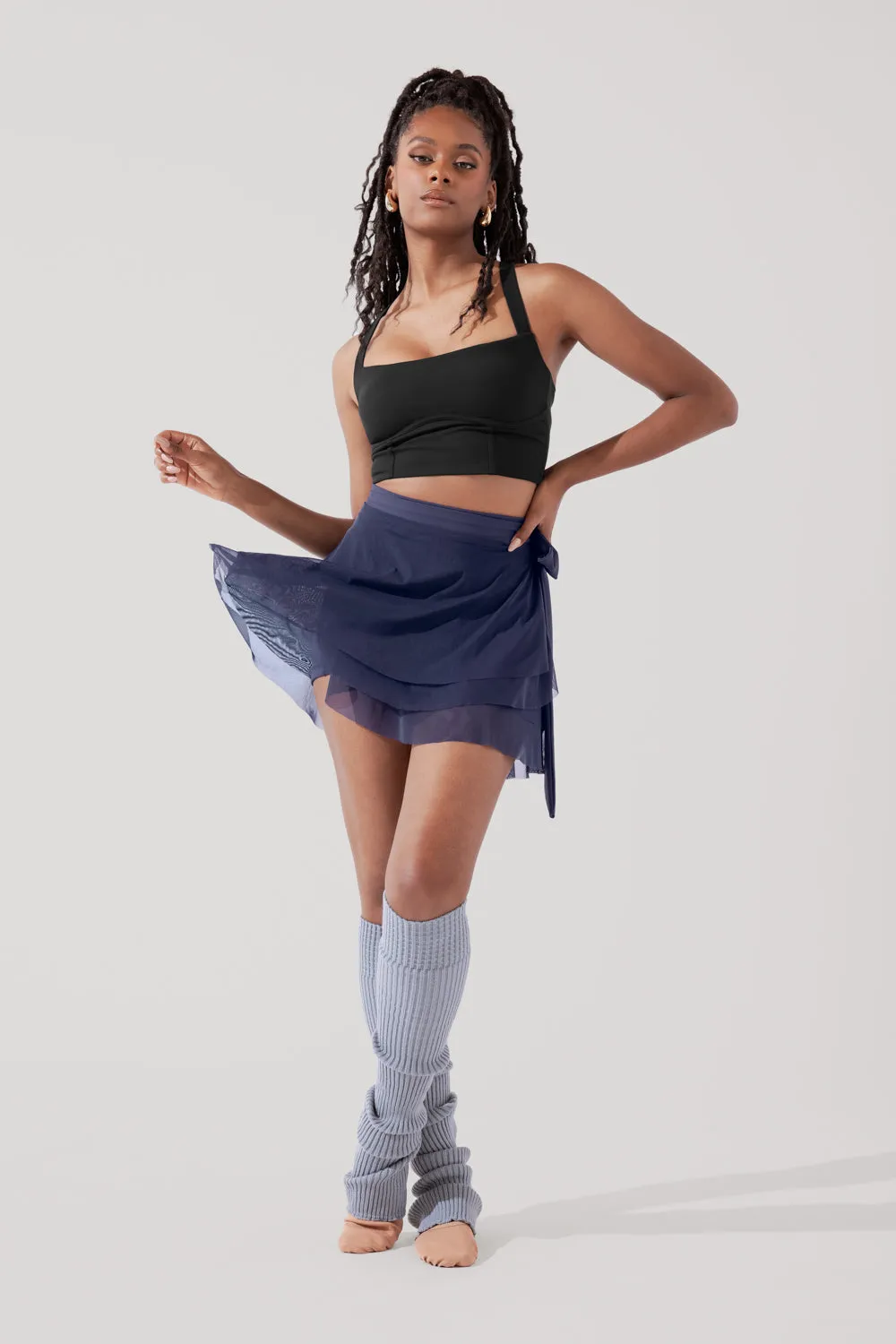 Juliet Wrap Skort - Peacoat Navy sold by POPFLEX