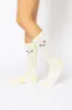 Happy Face Mid-Calf Gym Socks - Yellow Tie Dye sold by POPFLEX