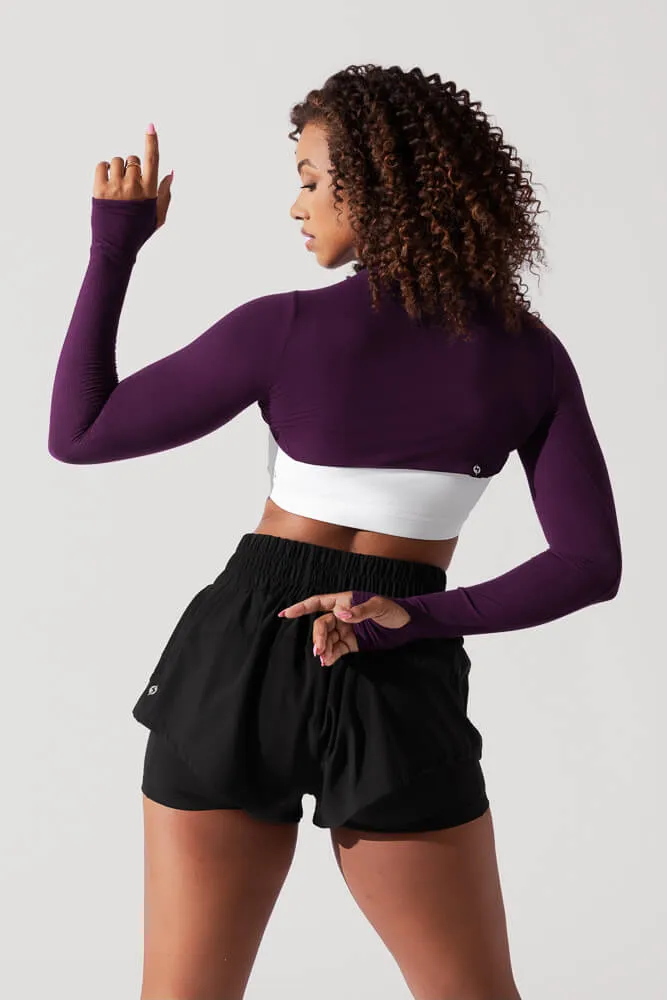 Relevé Ribbed Shrug - Winter Plum sold by POPFLEX product image thumbnail 4