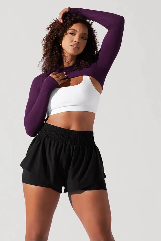 Relevé Ribbed Shrug - Winter Plum sold by POPFLEX product image thumbnail 3