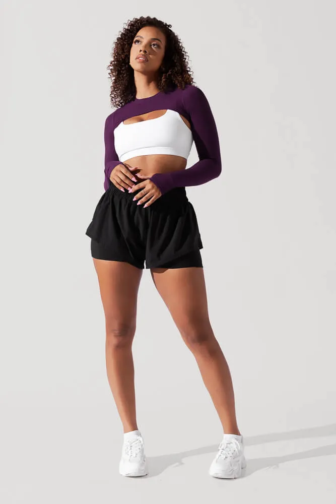 Relevé Ribbed Shrug - Winter Plum sold by POPFLEX product image thumbnail 2