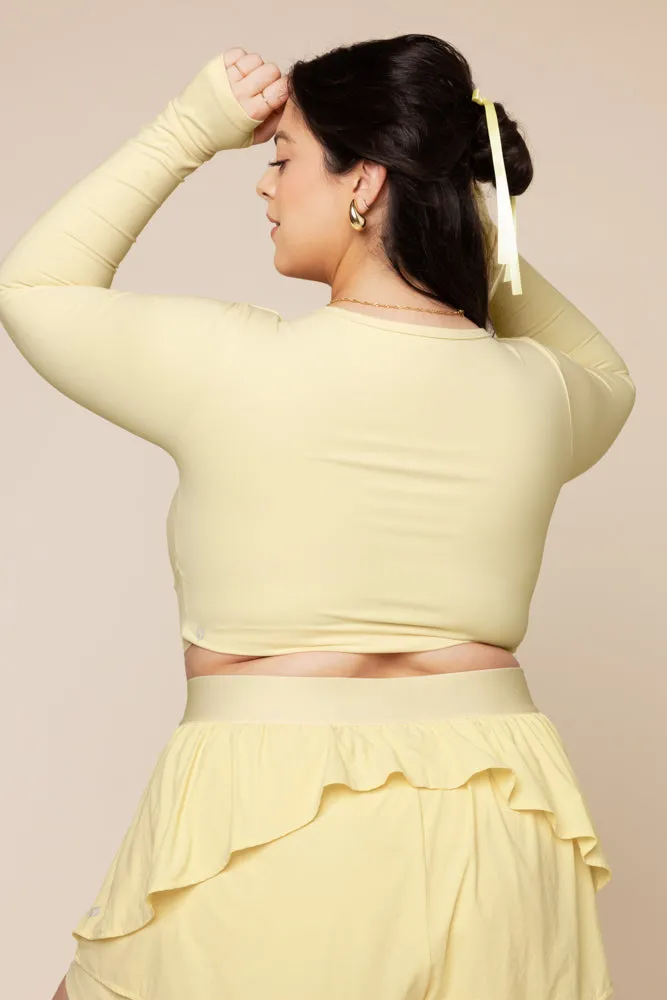 Sweetheart Long Sleeve Crop Top- Buttercream sold by POPFLEX product image thumbnail 4