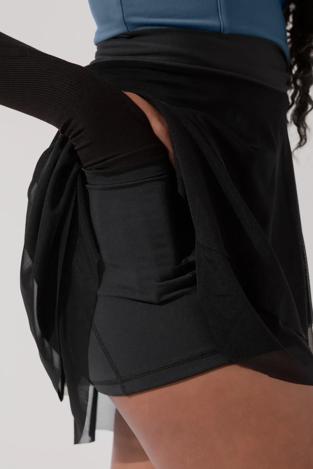Juliet Wrap Skort - Black sold by POPFLEX product image thumbnail 5