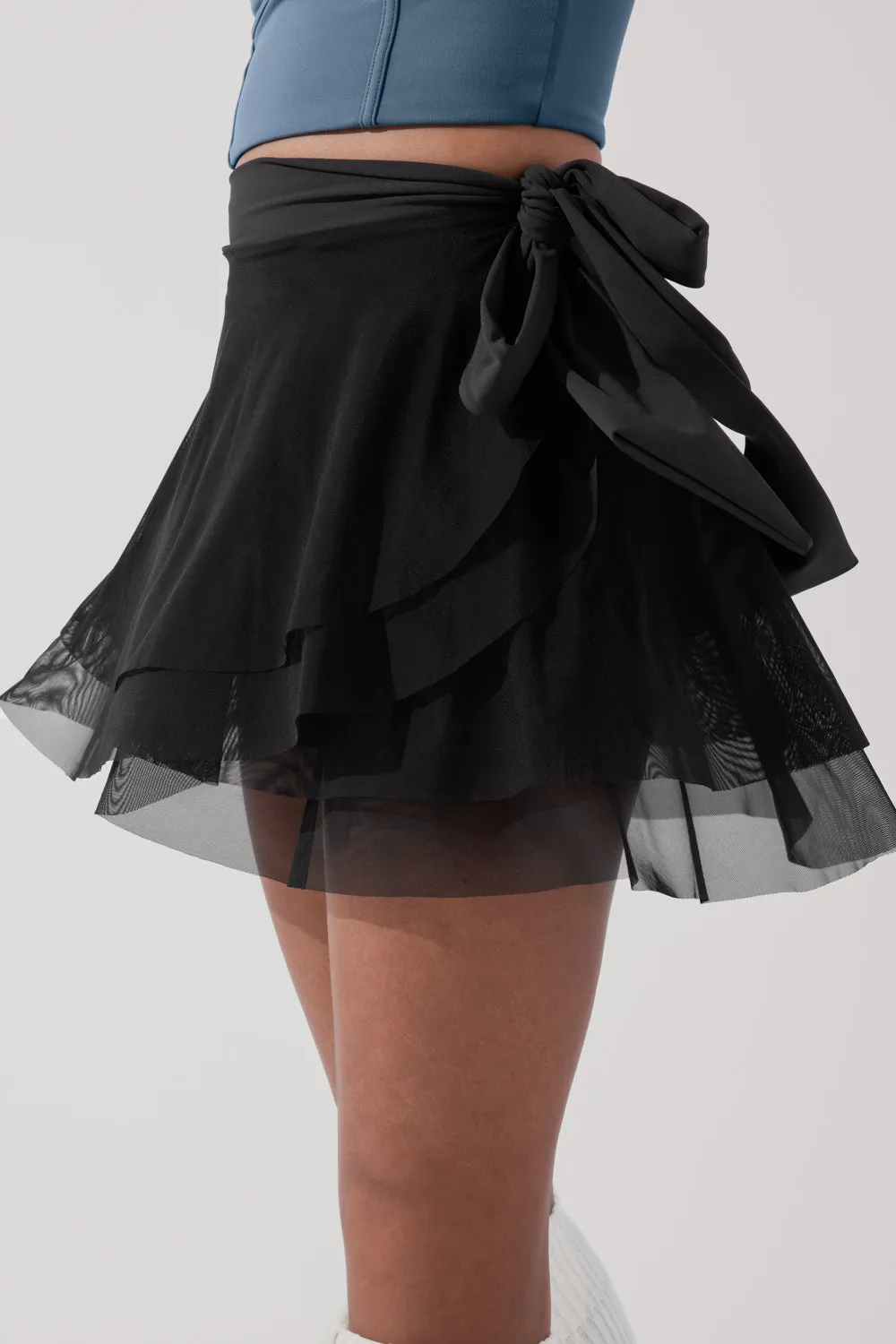 Juliet Wrap Skort - Black sold by POPFLEX product image thumbnail 4