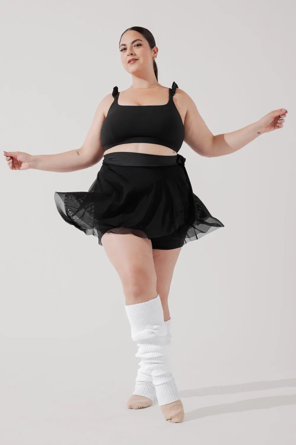 Juliet Wrap Skort - Black sold by POPFLEX product image thumbnail 2