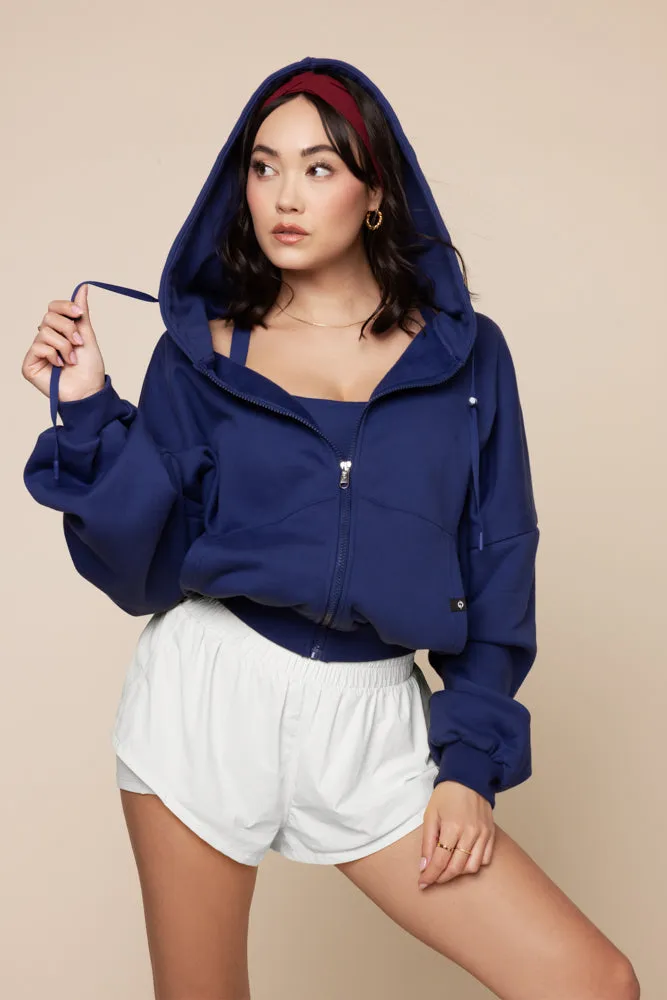 Zip Cloud Hoodie - Sapphire sold by POPFLEX