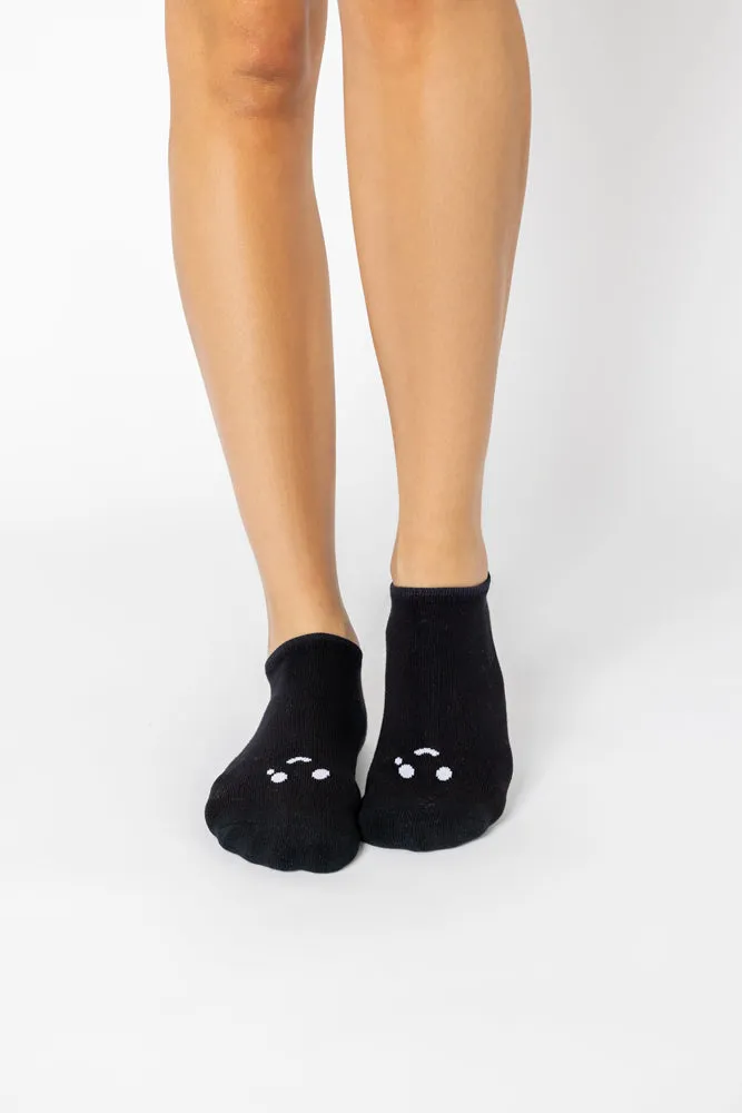 Happy Cry Face Low Rise Socks - Black sold by POPFLEX product image thumbnail 3