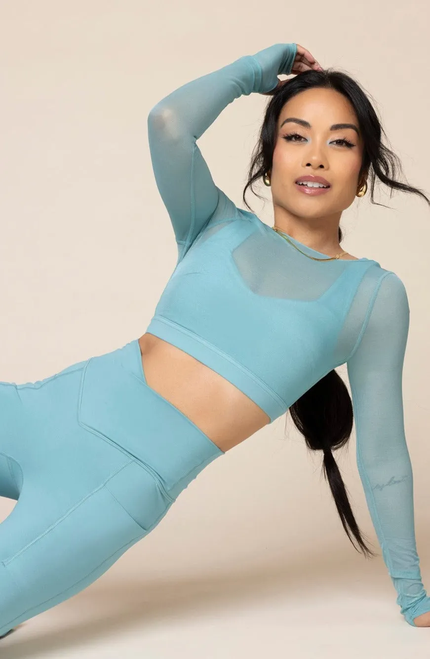 Coquette Long Sleeve Mesh Bra - Oasis sold by POPFLEX