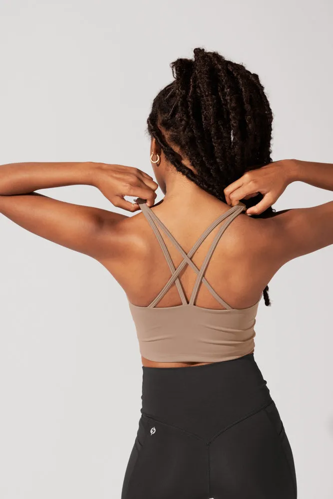 Celeste Mesh Crop Bralette - Leafless Tree sold by POPFLEX