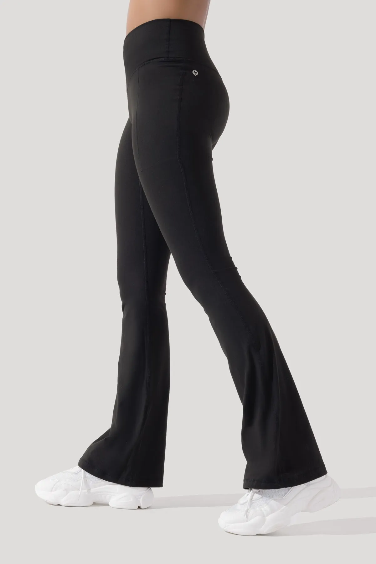 Crisscross Hourglass® Flared Legging with Pockets - Black sold by POPFLEX product image thumbnail 3