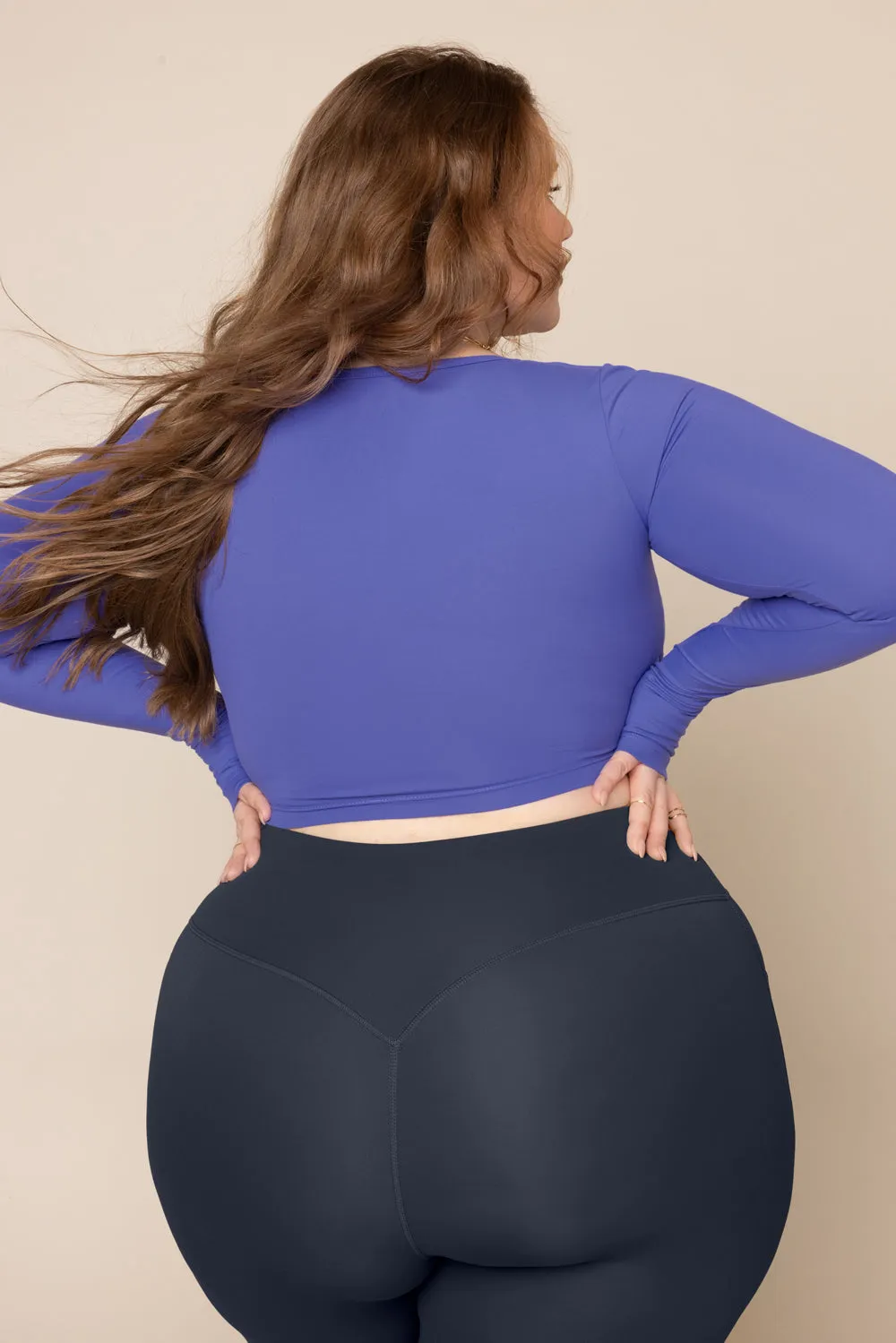 Sweetheart Long Sleeve Crop Top - Iris sold by POPFLEX product image thumbnail 4