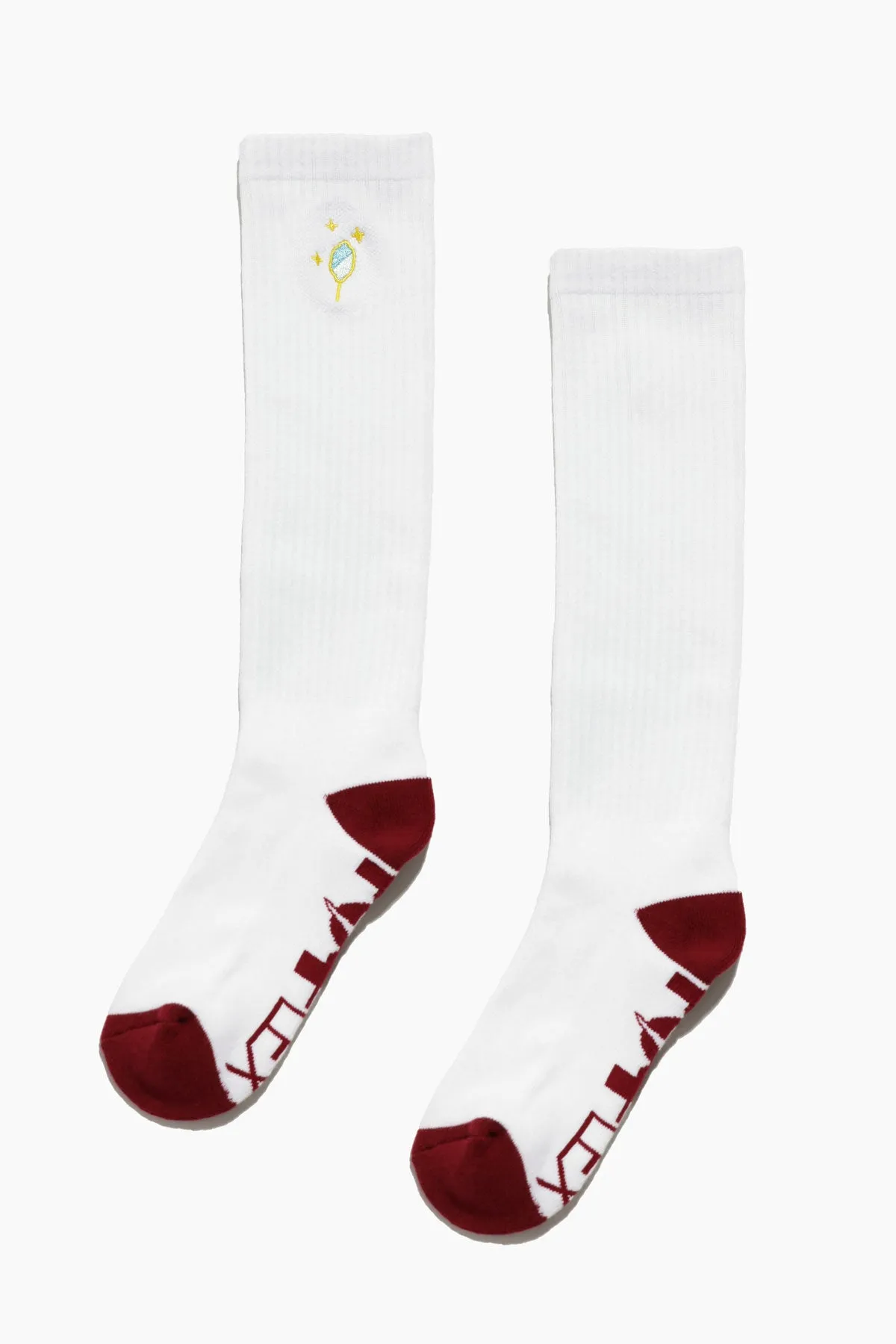 Knee High Socks - White/Crimson sold by POPFLEX product image thumbnail 3