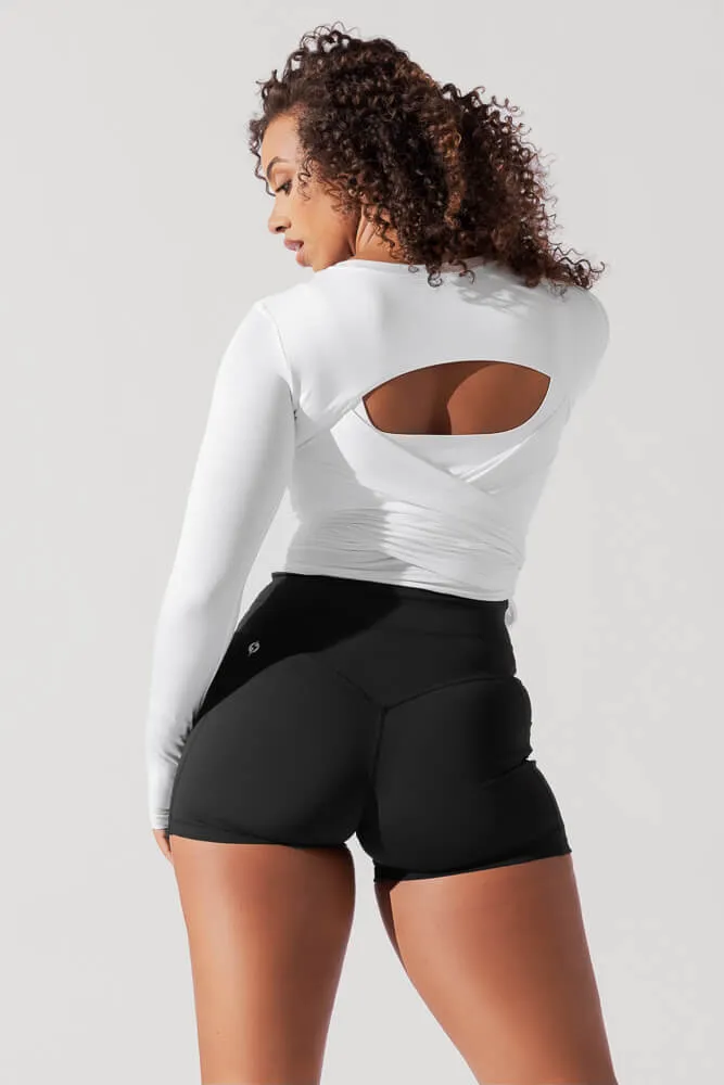 Bow Back Long Sleeve - White sold by POPFLEX product image thumbnail 5