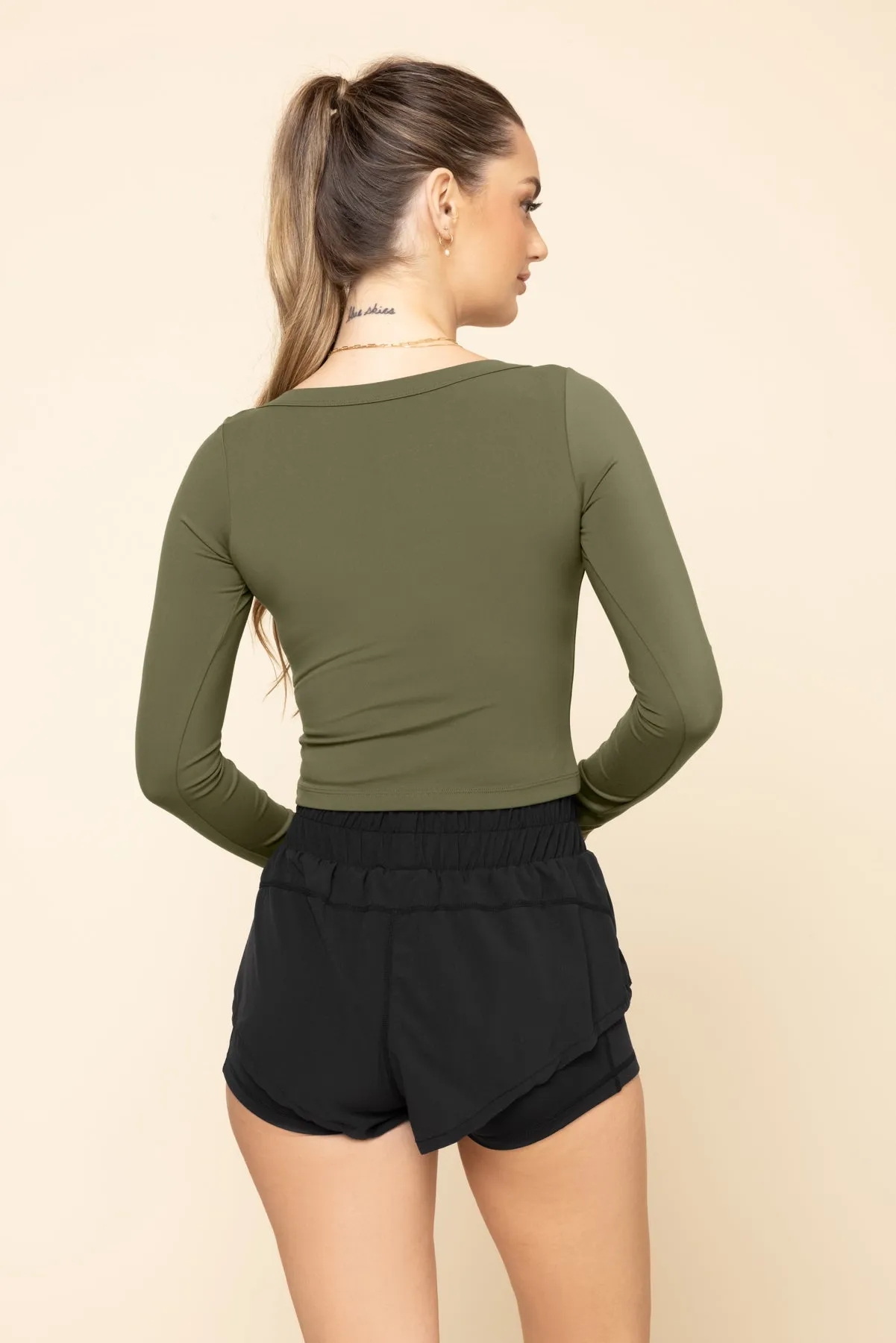 Your Favorite Long Sleeve Reversible Top - Dark Olive sold by POPFLEX product image thumbnail 3