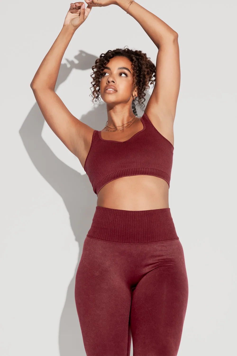 Be My Sweetheart Seamless Crop Top - Garnet sold by POPFLEX product image thumbnail 2