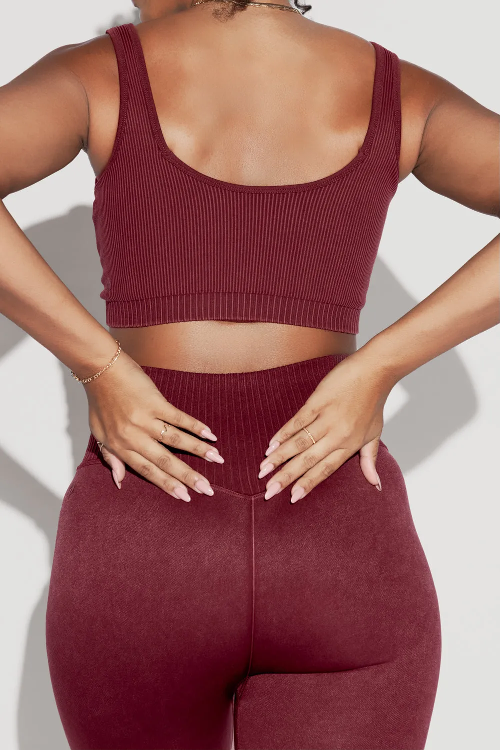 Be My Sweetheart Seamless Crop Top - Garnet sold by POPFLEX product image thumbnail 3