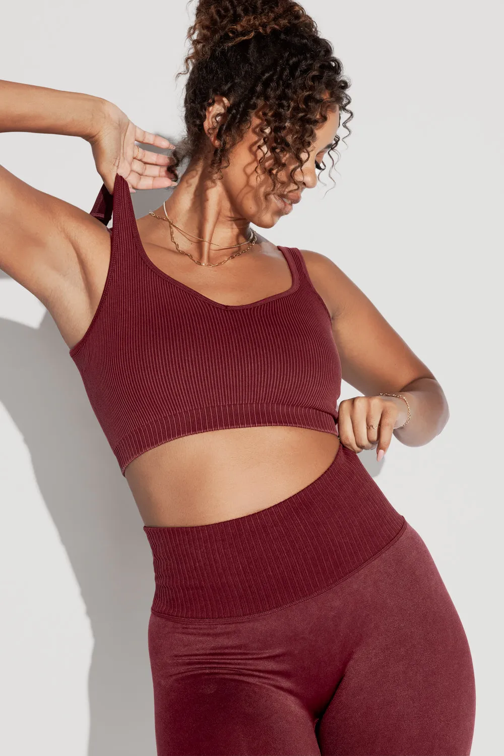 Be My Sweetheart Seamless Crop Top - Garnet sold by POPFLEX product image thumbnail 5