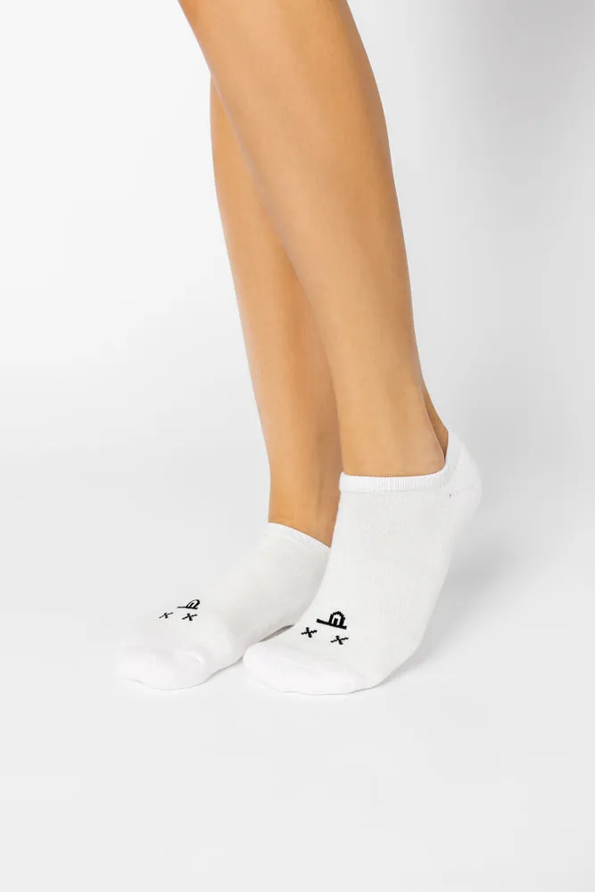 Dead Face Low Rise Socks - White sold by POPFLEX