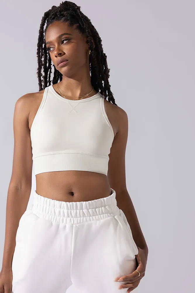 Sweat Sesh Crop Top - Cream sold by POPFLEX