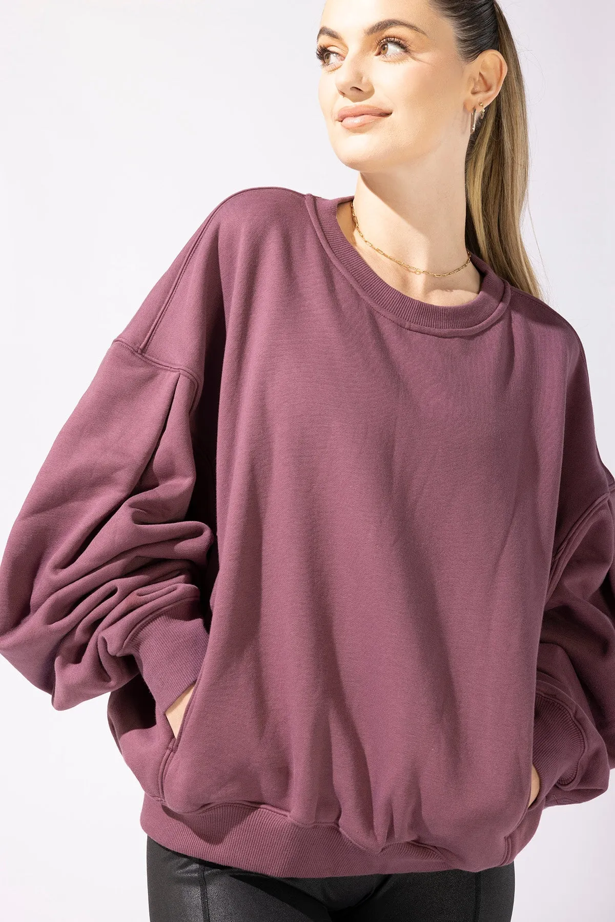 Brunch Sweater - Merlot sold by POPFLEX