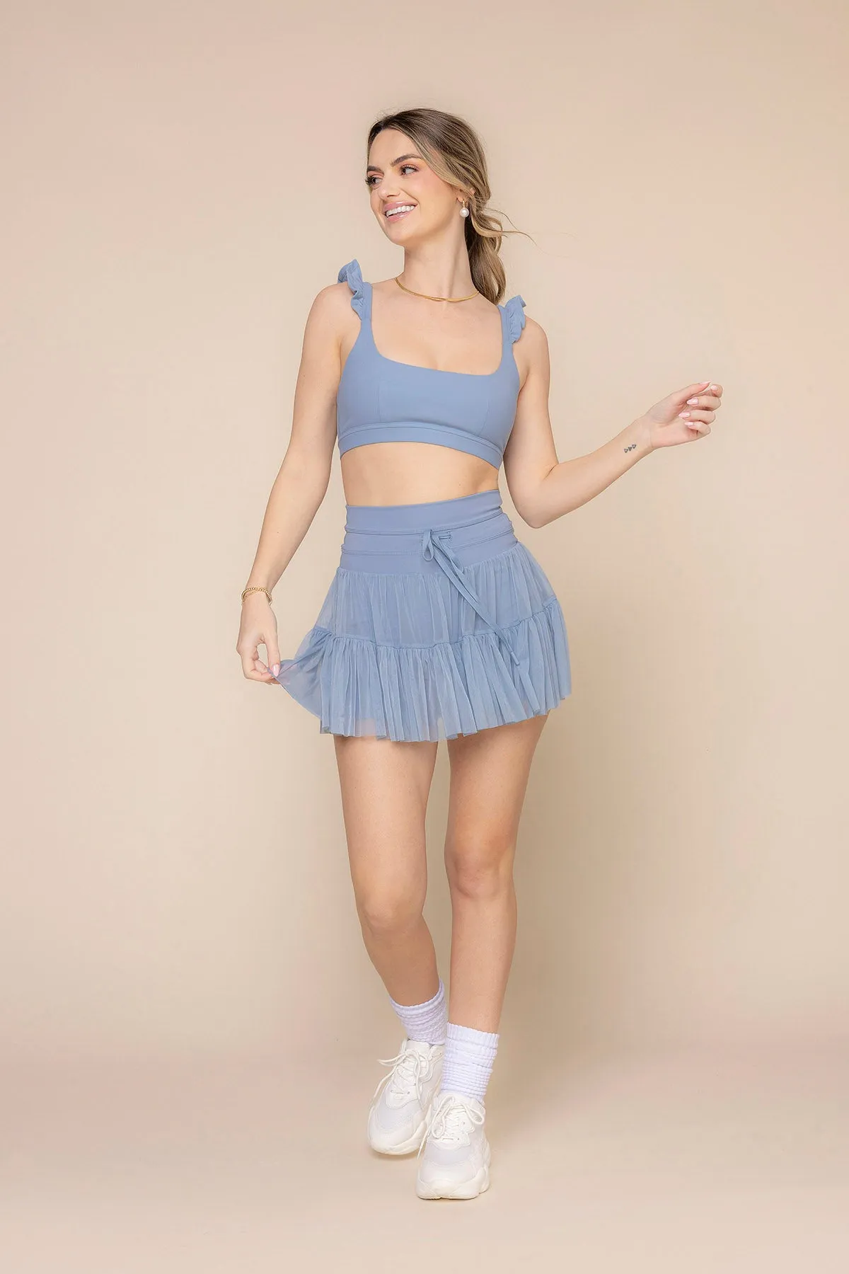 Romance Ruffle Bra - Blue Storm sold by POPFLEX product image thumbnail 4