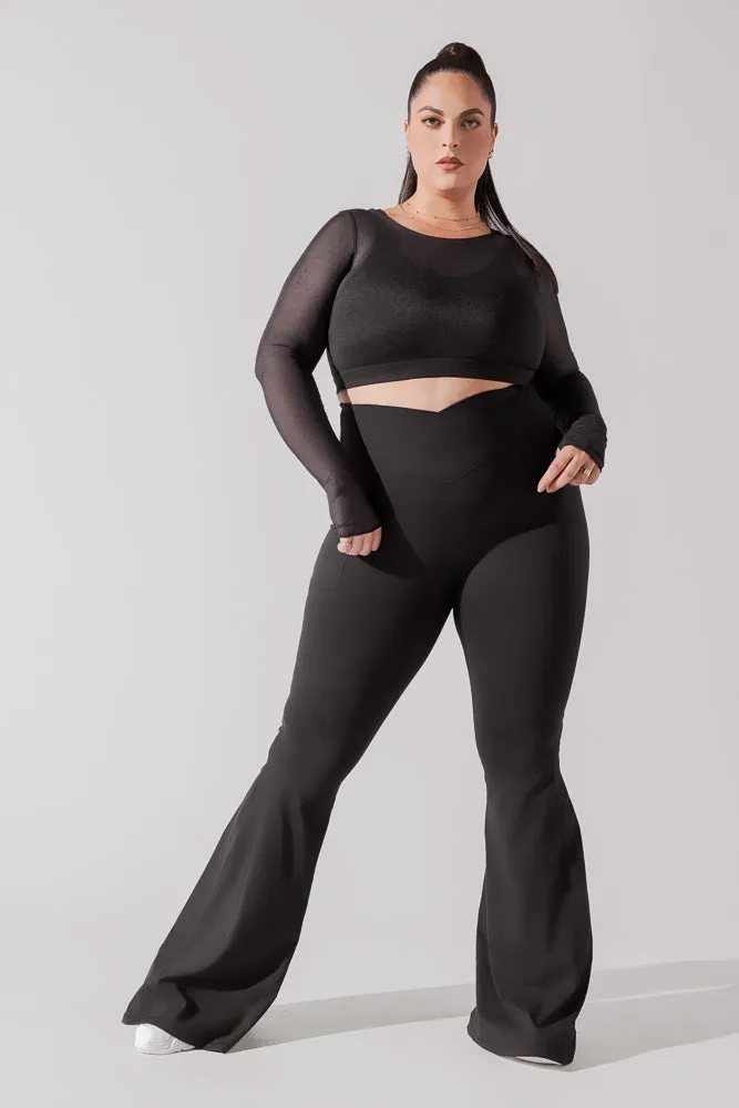 Coquette Long Sleeve Mesh Bra - Black sold by POPFLEX product image thumbnail 5