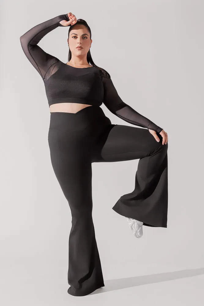 Coquette Long Sleeve Mesh Bra - Black sold by POPFLEX product image thumbnail 3