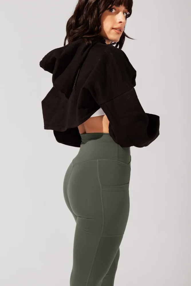 Crisscross Hourglass® Leggings with Pockets - Dark Sage sold by POPFLEX product image thumbnail 5
